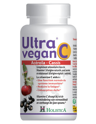 Ultra vegan C (Vitamine C de fruits) - 60 comprimés - HOLISTICA
