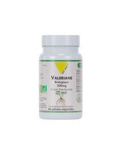 Valériane bio 300 mg extrait standardisé – 60 gélules végétales – VIT'ALL+