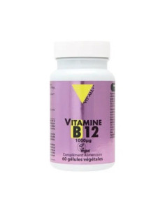 Vitamine B12 forme active 1000 µg certifiée VEGAN – 60 gélules végétales – VIT'ALL+