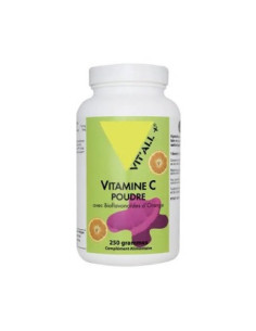 Vitamine C poudre + bioflavonoïdes – 250 g – VIT'ALL+