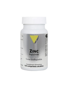 Zinc bisglycinate – 100 comprimés sécables – VIT'ALL+