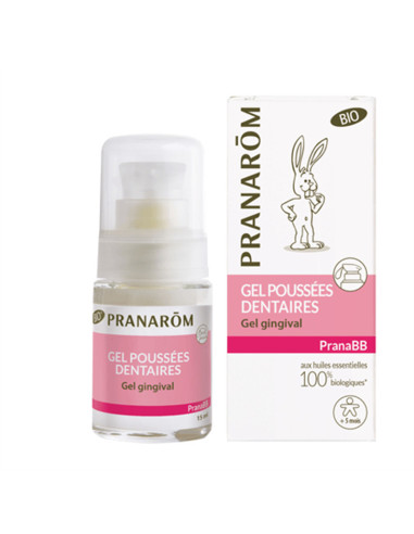 pranaBB - Gel BIO poussées dentaires - Gel gingival - 15 ml - PRANAROM