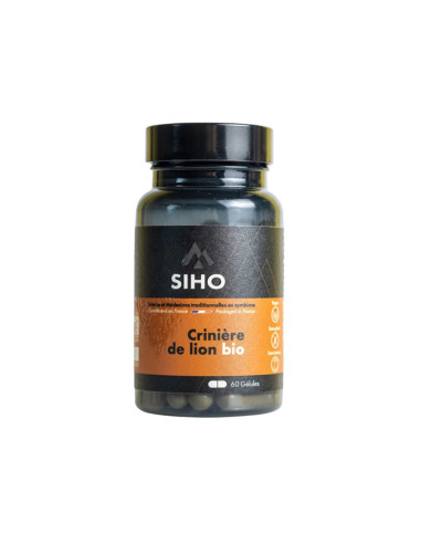Hericium (Crinière de lion), extrait bio - 60 gélules - 1 mois - SIHO 