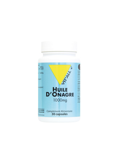 Huile d'onagre 1000 mg – 30 capsules – VIT'ALL+