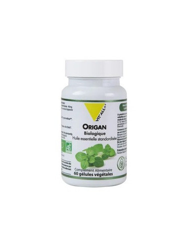 Huile d'origan bio 45 mg – 60 gélules – VIT'ALL+