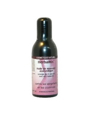 Huile de massage Ayurvedique vergetures / cicatrices - 100 ml - HERBAMIX