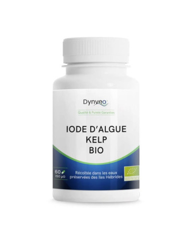 Iode d'algue kelp bio – 150 µg – 60 gélules – DYNVEO