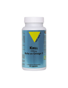 Krill 590 mg riche en oméga 3 – 60 capsules – VIT'ALL+