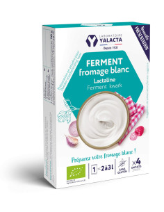 LACTALINE® BIO pour fromage blanc (boîte de 4 sachets de 4 gr) - YALACTA