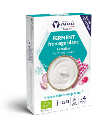 LACTALINE® BIO pour fromage blanc (boîte de 4 sachets de 4 gr) - YALACTA
