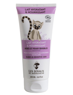 Lait Hydratant Nourrissant BIO - 200 ml - Bébés et peaux sensibles - LES JOYAUX DE MADAGASCAR