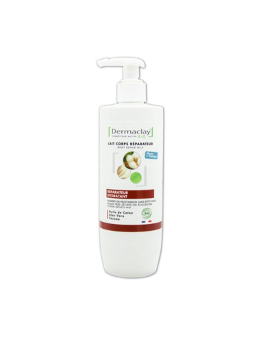 Lait corps réparateur BIO - Coton, Aloe, Sésame - 400 ml - DERMACLAY