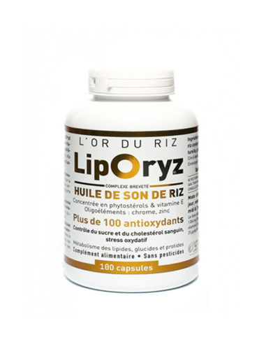 Liporyz huile de son de riz - 180 capsules - LT LABO