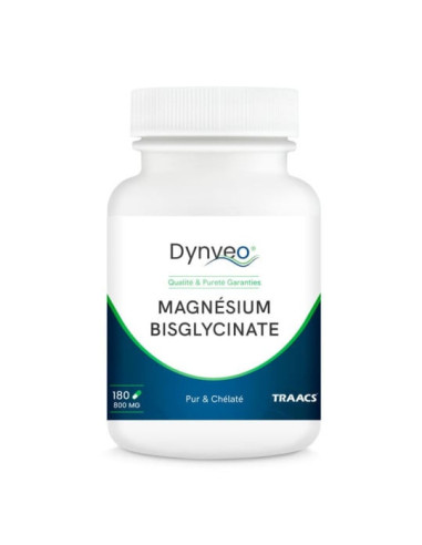 Magnésium bisglycinate chélaté TRAACS® 800 mg – 180 gélules – DYNVEO