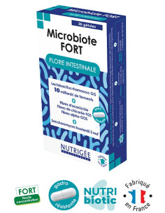 Microbiote fort flore intestinale – 30 gélules – NUTRIGEE