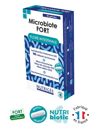 Microbiote fort flore intestinale – 30 gélules – NUTRIGEE
