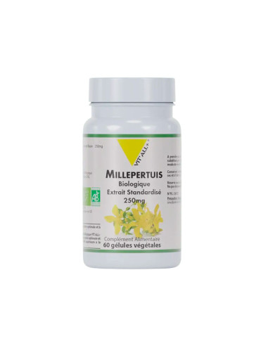 Millepertuis bio 250 mg extrait standardisé – 60 gélules végétales – VIT'ALL+
