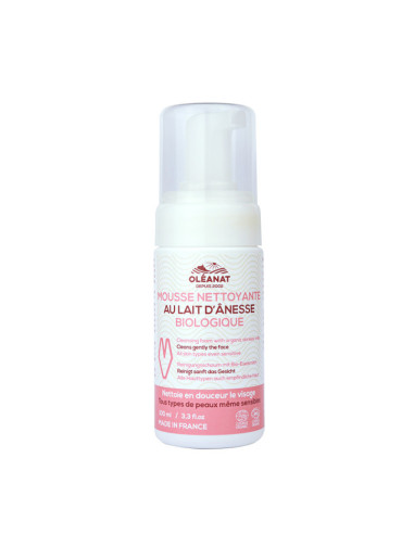 Mousse nettoyante au lait d'ânesse Bio Cosmos - 100 ml - OLEANAT