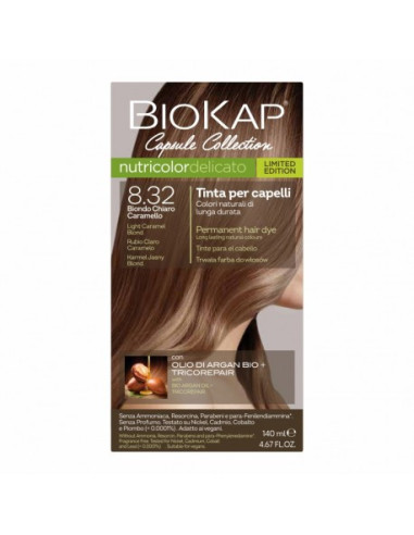 Nutricolor delicato - Blond clair caramel 8.32 - 140 ml - BIOKAP
