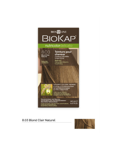 Nutricolor delicato - Blond clair naturel 8.03 - 140 ml - BIOKAP