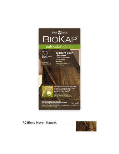 Nutricolor delicato - Blond moyen naturel 7.0 - 140 ml - BIOKAP