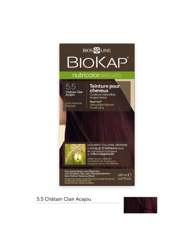 Nutricolor delicato - Châtain clair acajou 5.50 - 140 ml - BIOKAP