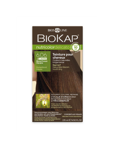 Nutricolor delicato rapid - Blond foncé havane 6.06 - 135 ml - BIOKAP