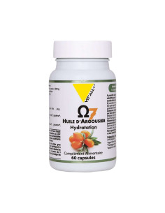 Oméga 7 huile d'argousier 500 mg – 60 capsules végétales – VIT'ALL+