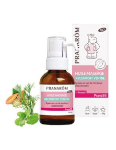 PranaBB - Huile de massage réconfort ventre - 30 ml - PRANAROM