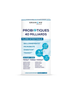 Probiotiques Flore Intestinale - 40 gélules - GRANIONS