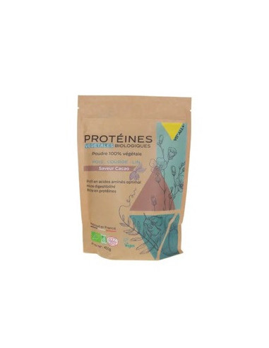 Protéines végétales bio saveur chocolat – 450 g – VIT'ALL+