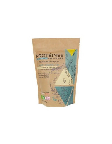 Protéines végétales bio saveur vanille – 450 g – VIT'ALL+