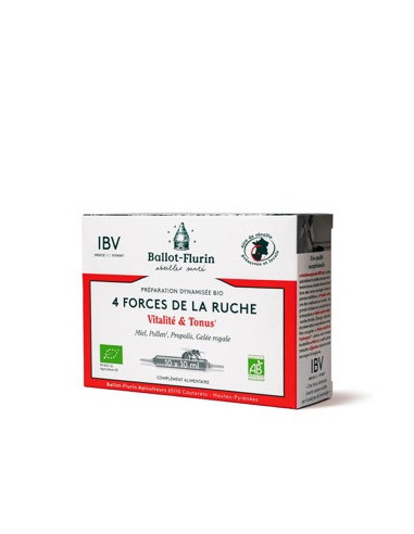 Préparation dynamisée 4 forces de la ruche – 10 ampoules x 10 ml – BALLOT-FLURIN