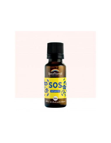 SOS Secours Nuit Paisible - Granules BIO - 19,5 g - BIOFLORAL