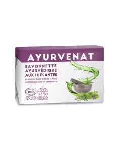 Savonnette ayurvédique BIO aux 18 plantes actives - 100 g - OLEANAT