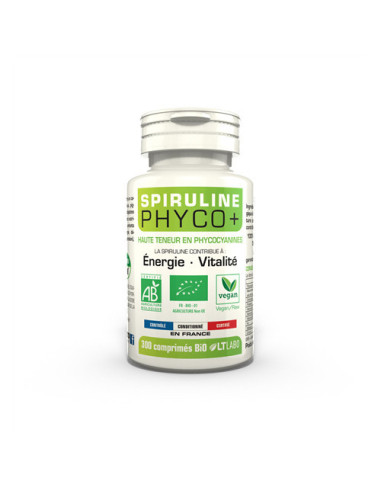 Spiruline BIO 500 mg phyco - 300 comprimés - LT LABO