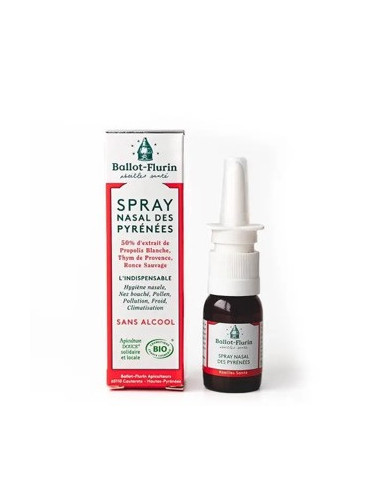 Spray nasal des Pyrénées sans alcool – 15 ml – BALLOT-FLURIN