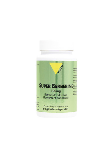Super Berbérine 300 mg extrait standardisé hautement concentré – 60 gélules végétales – VIT'ALL+