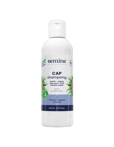 Cap shampoing – karité, jojoba, aloe vera, ortie, palmier – 150 ml – OEMINE