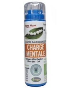 Charge mentale - Fleur de Bach BIO granules - 130 granules - COMPLEXE BACH - KOSMEO FLEURS DE BACH  