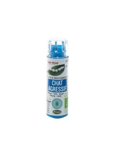 Chat agressif - Fleur de Bach BIO granules - 130 granules - COMPLEXE BACH - KOSMEO FLEURS DE BACH