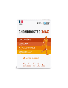 Chondrostéo+ Max – Collagène, Curcuma & Acide Hyaluronique – 60 comprimés – GRANIONS