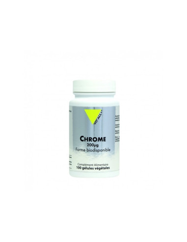 Chrome picolinate 200 µg – 60 gélules végétales – VIT'ALL+