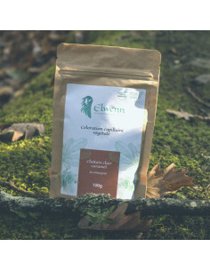 Coloration capillaire végétale - Châtain clair caramel -  100 g - ELWENN - ARCH