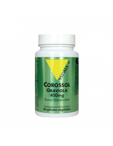 Corossol Graviola 400 mg extrait standardisé – 60 gélules – VIT'ALL+