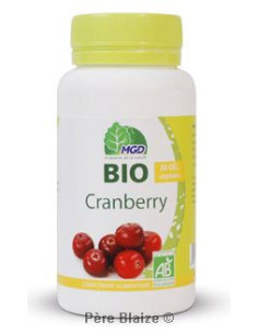 Cranberry Bio (fruit, Vaccinium macrocarpon) – 30 gélules – MGD