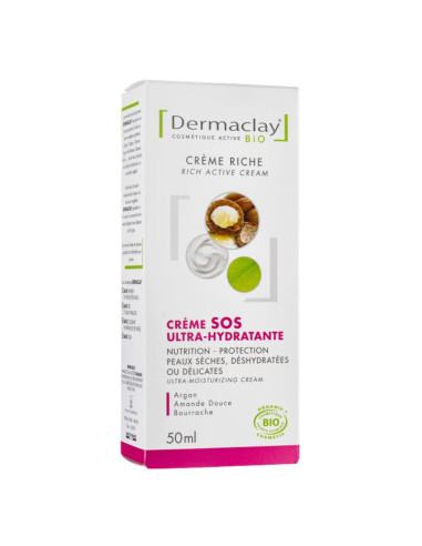 Creme SOS ultra hydratante visage - 50 ml - DERMACLAY