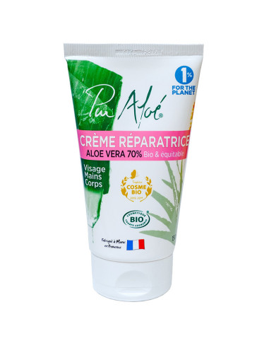 Crème réparatrice (visage, mains et corps) 70 % Aloé vera - 150 ml - PUR ALOE