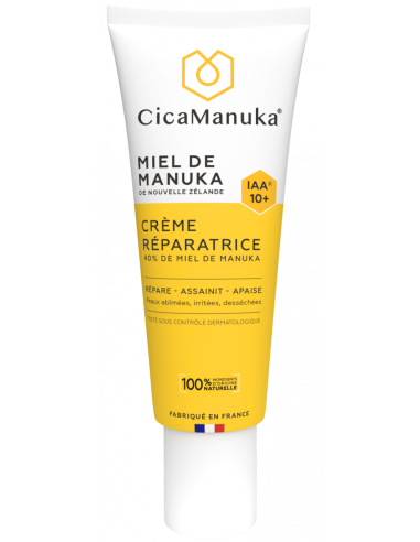 Crème réparatrice BIO 40% Miel de Manuka IAA10+ - 40 ml - CICAMANUKA