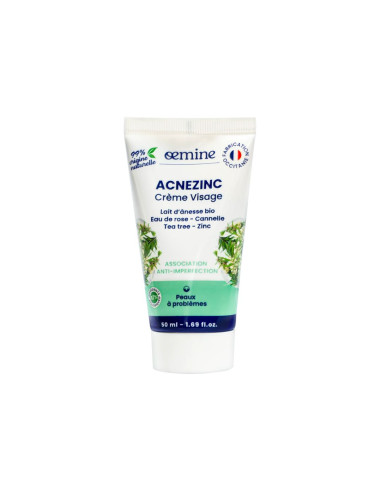 Acnezinc – crème au lait d'ânesse – 50 ml – OEMINE